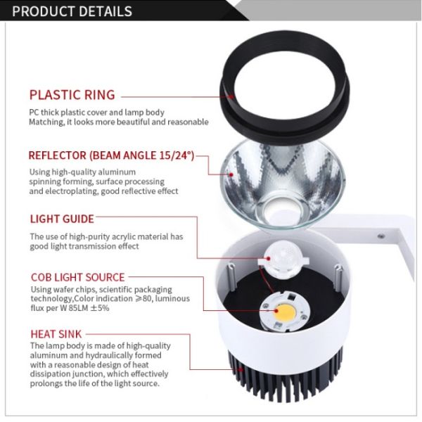 Света следа алюминиевой фары следа СИД цилиндрические вися