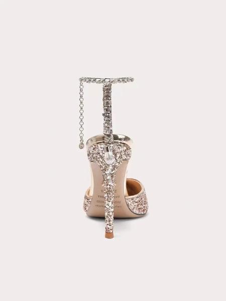 Women S Dress Shoes In Apricot Color With Chunky Heel And Strap Design For Job Market