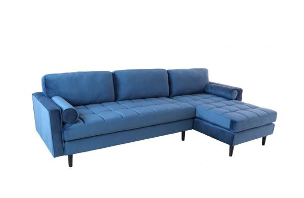 Functional Living Room Furniture Corner Sofa Pure Fabric Foam