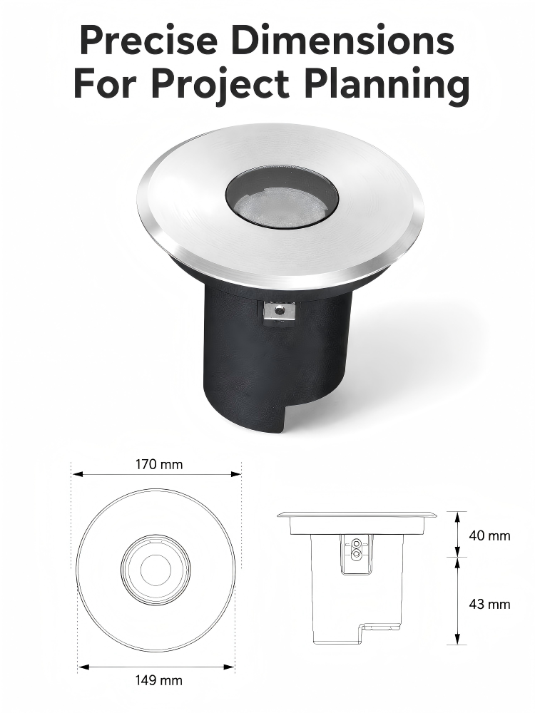 IP68 Weather Resistant LED In Ground Light Stainless Steel Recessed Patio Lights Customized