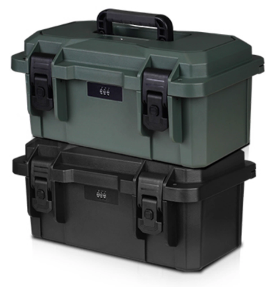 EA-4120 caja de almacenamiento de joyas con cerradura de combinación, caja de protección de instrumentos de vidrio, maleta resistente y duradera engrosada