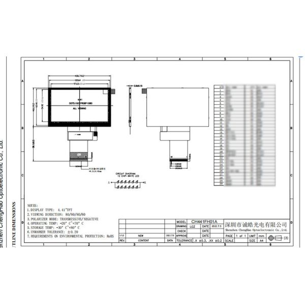 IPS TFT LCD дисплей с полным разрешением высоты 4,41