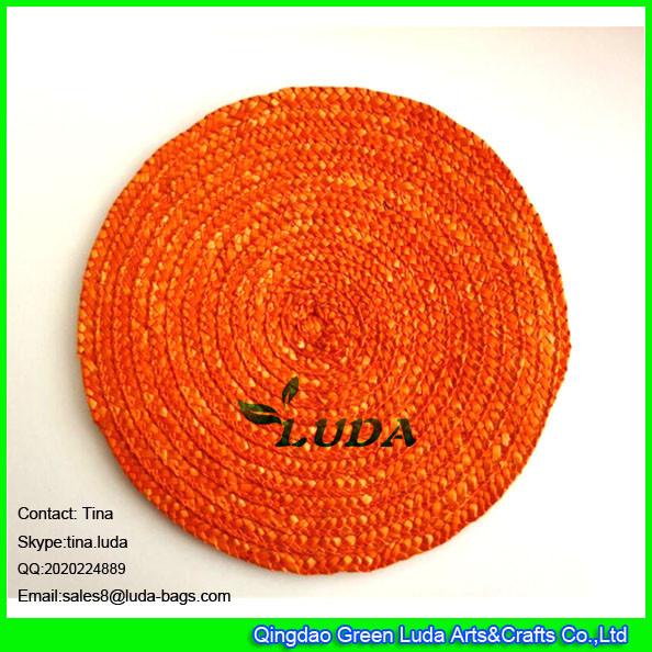 LUDA bamboo placemats wholesale natural wheat straw cup and table mats