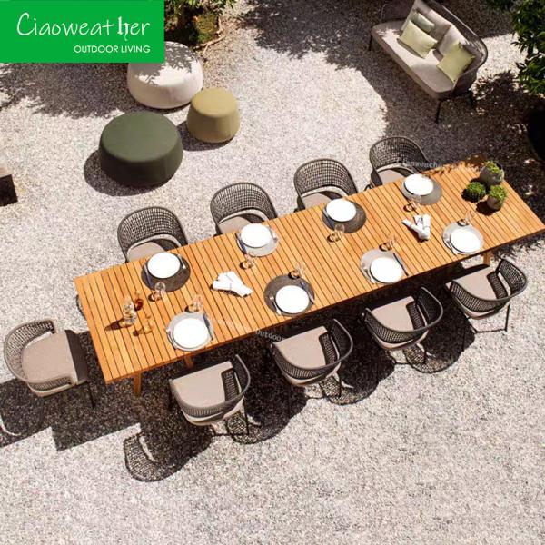 Design de meubles d'extérieur moderne cour de la table à manger évolutive