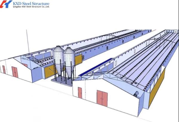 Q235/Q355 Steel Structure Poultry House with Sandwich Panel Roof