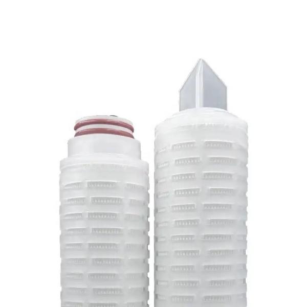 Cartucho de filtro plissado de tratamento de água de PP 10 polegadas de comprimento para 500L / hora de produtividade