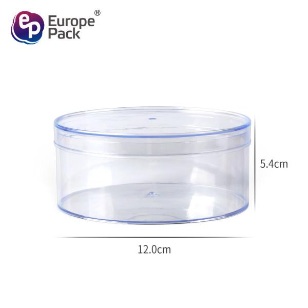 Food Packaging Boxes Hard Plastic Cracker Dessert Chocolate Candy Transparent Dessert Round Contain