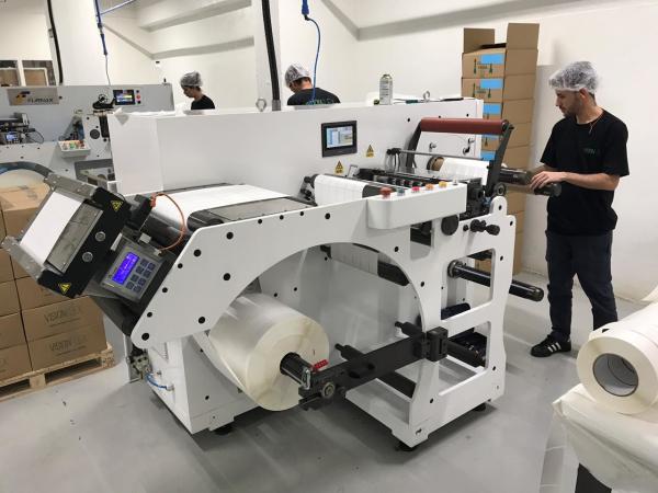 450mm High Speed Slitting Machine , 380V Turret Slitter Rewinder