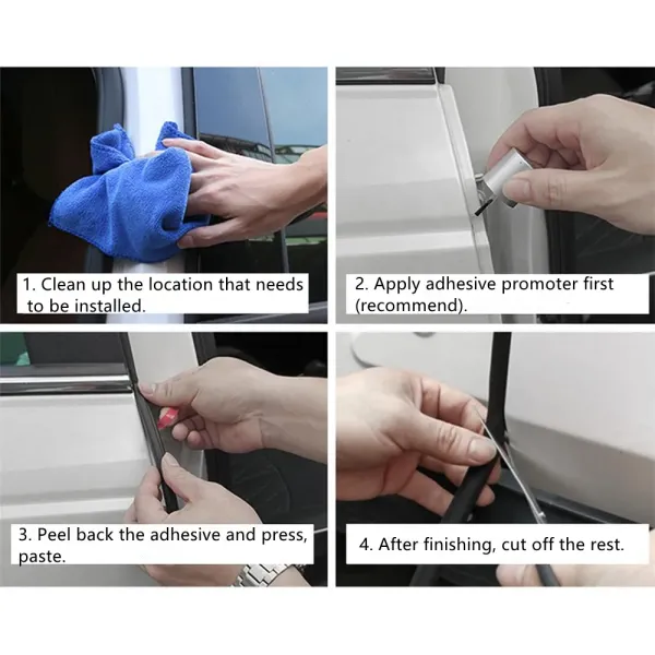 Black Weather Stripping Seal Strip for Doors/Windows D Z P Rubber Self-Adhesive Weatherstrip Gap Blocker