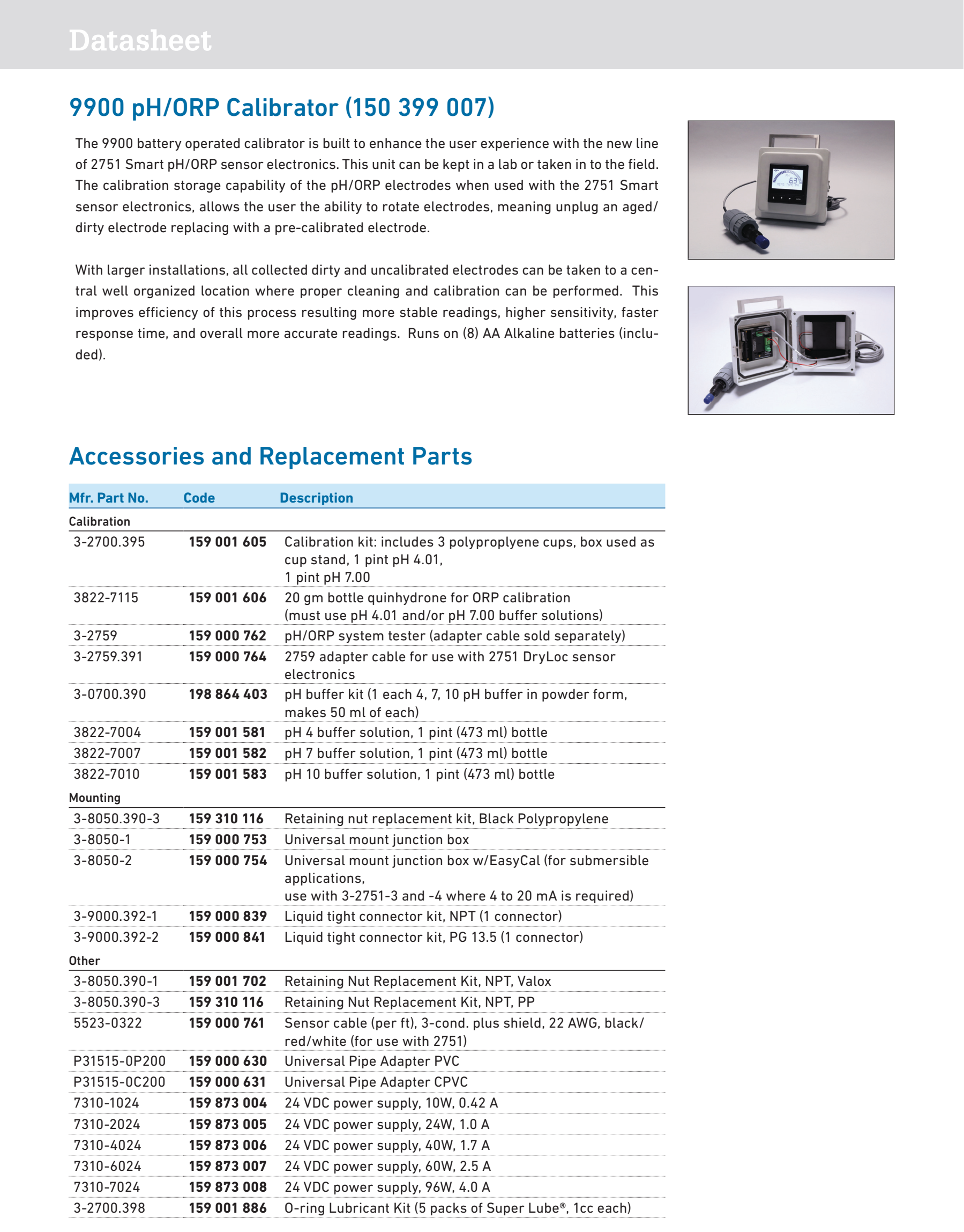 3-2751-1 GF Signet 2751 PH/ORP Smart Sensor Electronics For Water And Wastewater Treatment