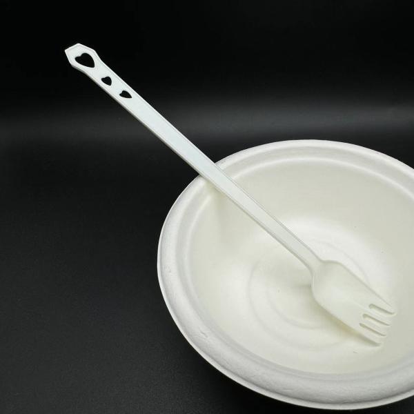 Camping Outdoor PLA Cutlery  2 In 1  Long Stemmed Biodegradable Spork