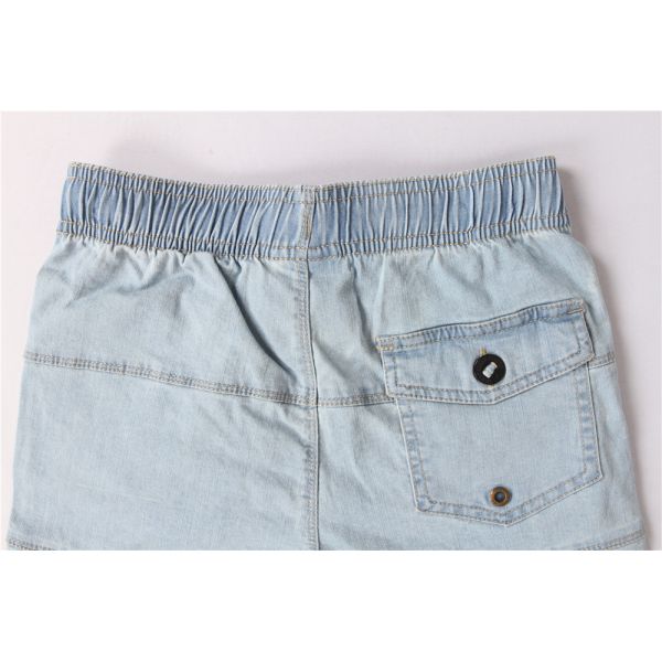 Light Blue Junior Kids Denim Shorts 95% Cotton 5% Spandex