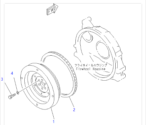 6204-31-4193 6204314193 Ring Gear Used For KOMATSU Excavator PC88MR PW98MR