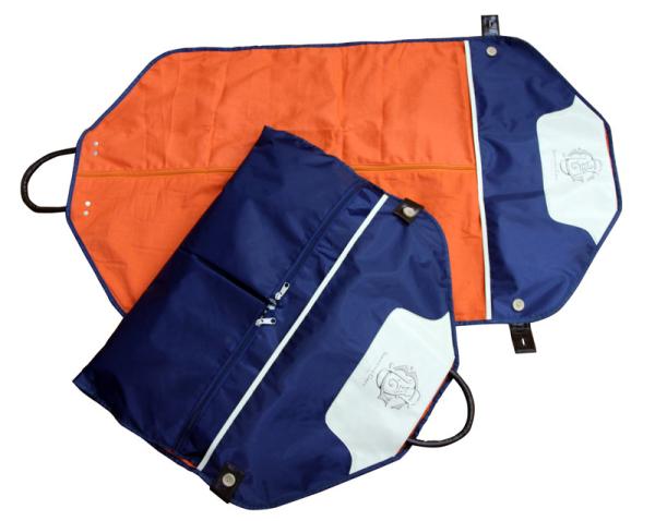 Navy Nylon Fabric Suit Bags Easy Carry traveling shoulder trap water proof