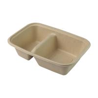Bio recipiente de alimento Degradable Eco da polpa amigável, caixas Compostable do alimento da preparação da refeição