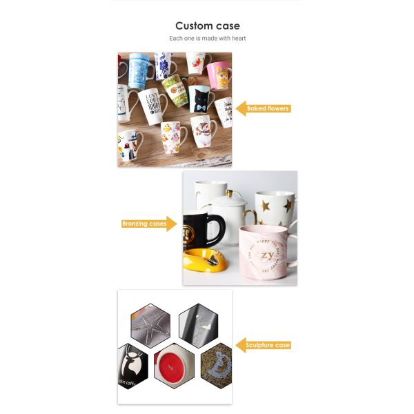 Высокие большие кружки Керамические настраиваемые кружки 3D для домашних порцелановых кружек 12x8.8x9.8CM