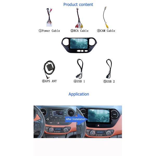 Wifi USB Hyundai сенсорный экран Радио 9 дюймов Двойной дина Автомобильный стерео