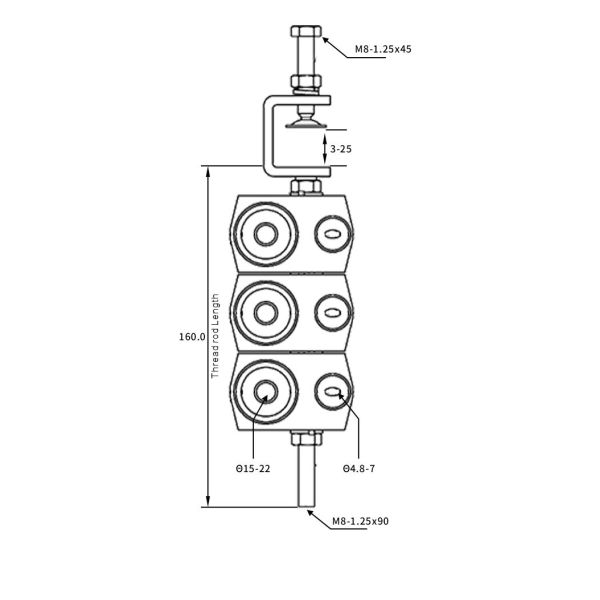 Feeder Clamp 6 Way Adss Cable Fittings For Fiber Optic