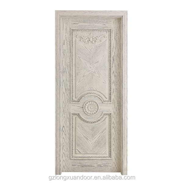 Red Oak Solid Wood HPL Doors 88cm Width Front Entrance Door OEM