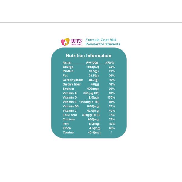 Milky белое сухое молоко козы формулы студента 800g/Tin