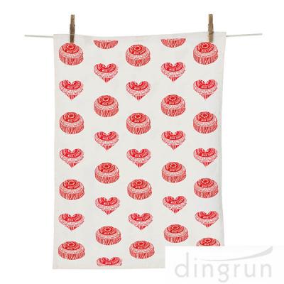 Eco Print Pure Cotton Kitchen Tea Towels Cold Water Hand Wash 30*60cm