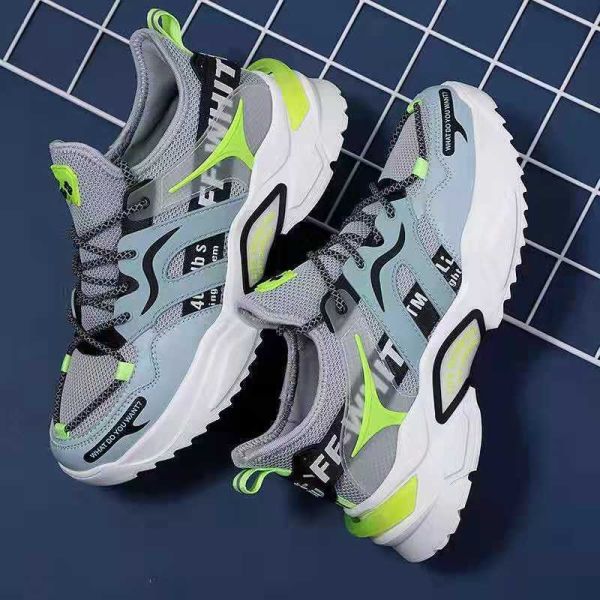 Men's Breathable Mesh Walking Sneakers with Anti Slip Outsole and PVC Sole for Casual Wear