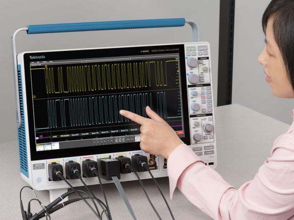 Tektronix MSO54B Mixed Signal Oscilloscope with 350 MHz - 2 GHz Bandwidth, 4 Analog and 32 Digital Channels, and 6.25 GS/s Sample Rate