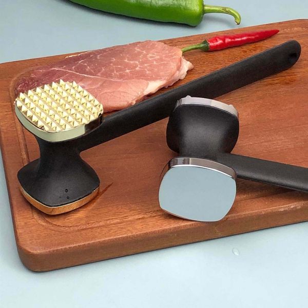 Commercial Buyer Dual-Faced Hammer Manual Meat Tenderizer for Perfectly Tender Steaks