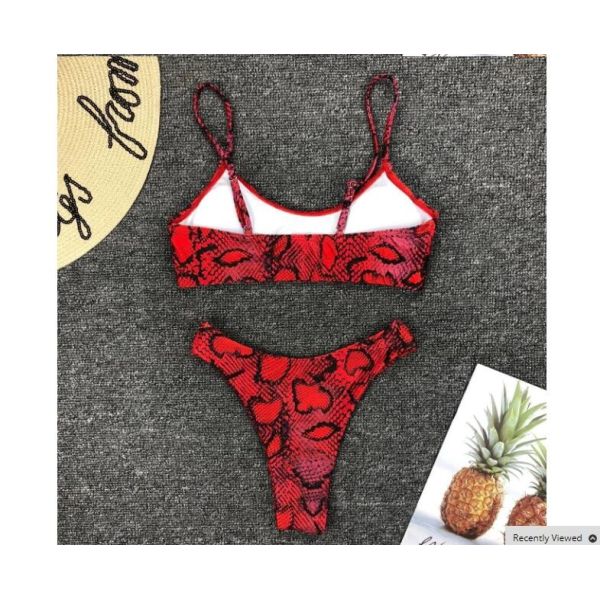 Womail Alluring Biquini Leopard Printed Bikini Push-Up Padded Swimwear Women's