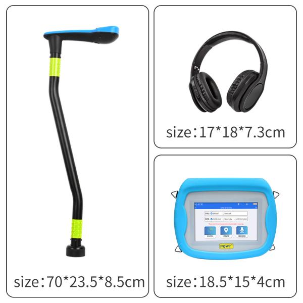 9m Underground Water Leak Detector Equipment Acoustic Gas Leak Detection Indoor Outdoor