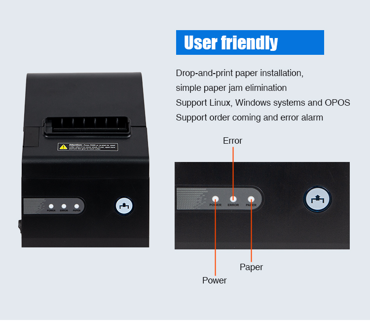 Принтер получения USB команды 80mm ESC/POS с автоматическим резцом