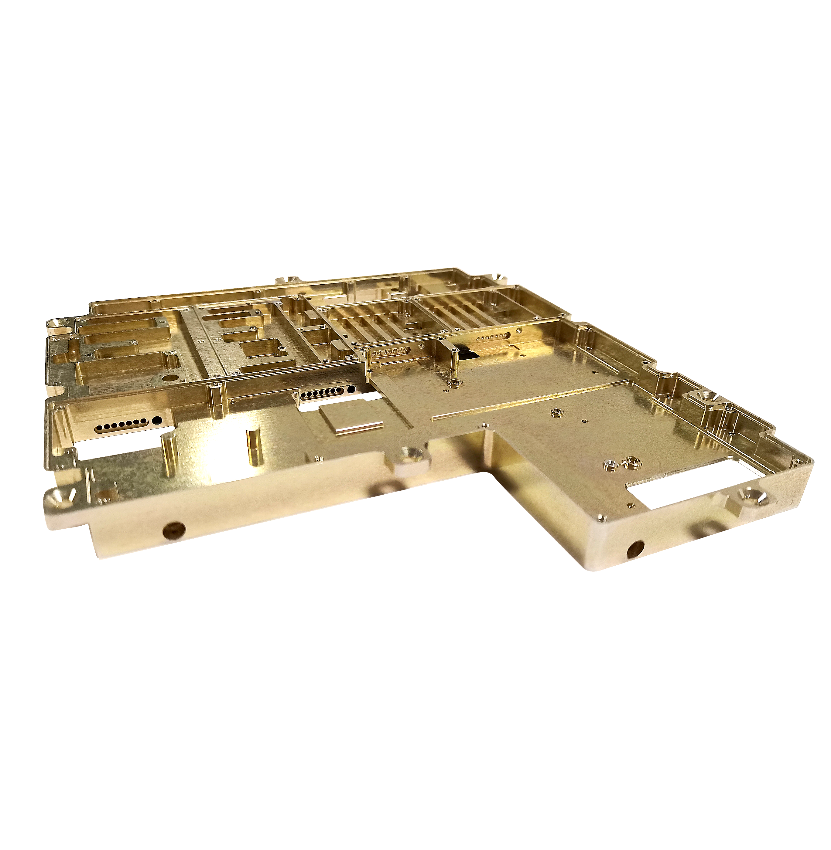 Алюминиевая алюминиевая плакировка золота полости микроволны частей CNC LY12 поворачивая