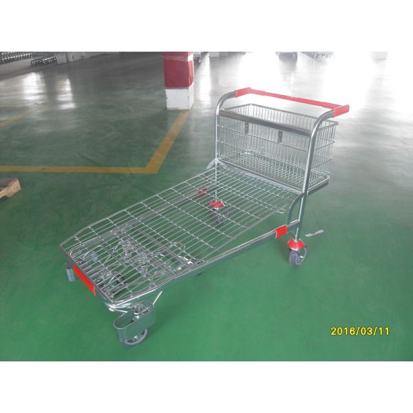 Transport cargo Trolleys with four swivel 6 inch swivel flat PU casters