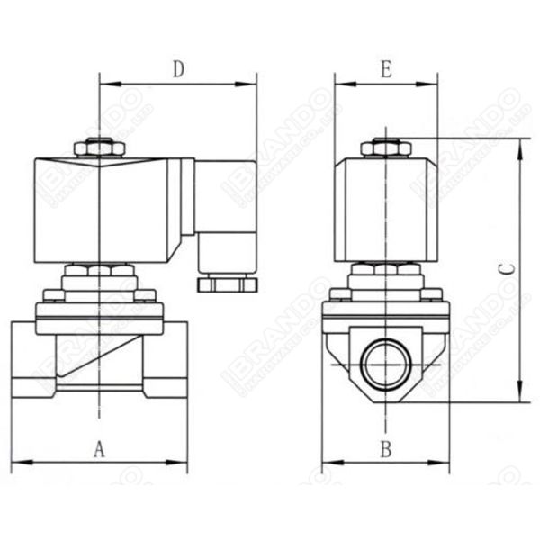 2W160-15 1/2» клапан соленоида 24V воды латуни NC 2 путей 220V