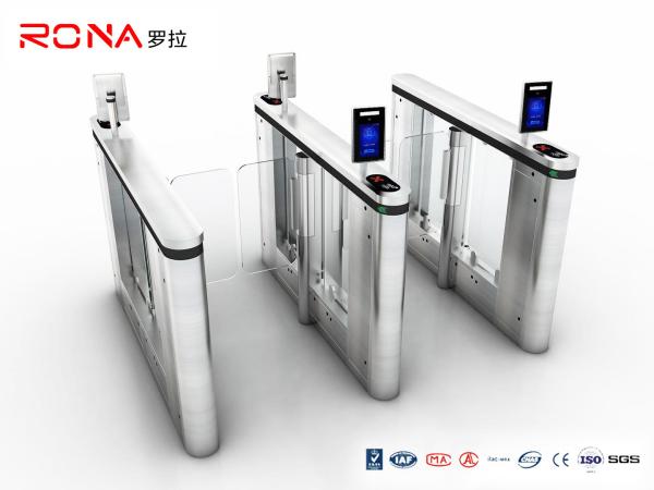 Pedestrian Management Automated Gate Systems SUS304 Materials Speed Gate Turntiles Face Recogntion