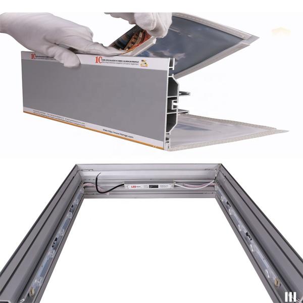 Outdoor Double Sided LED Frameless Fabric Light Box Trade Show Free Standing