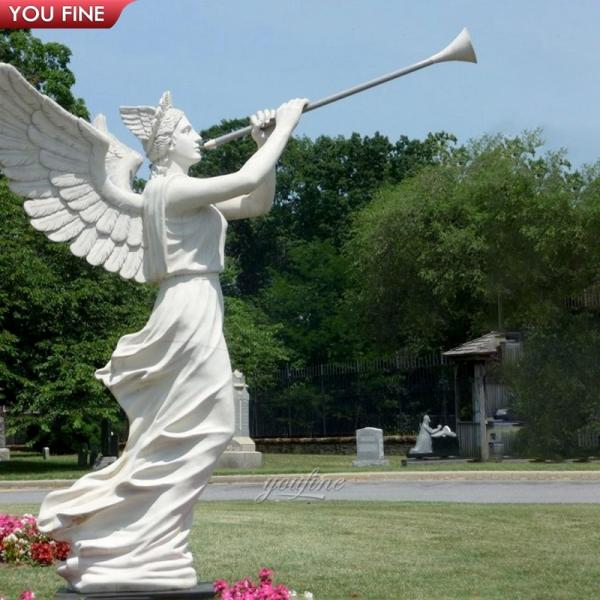 Outdoor Garden Lifesize Marble White Angel Statue