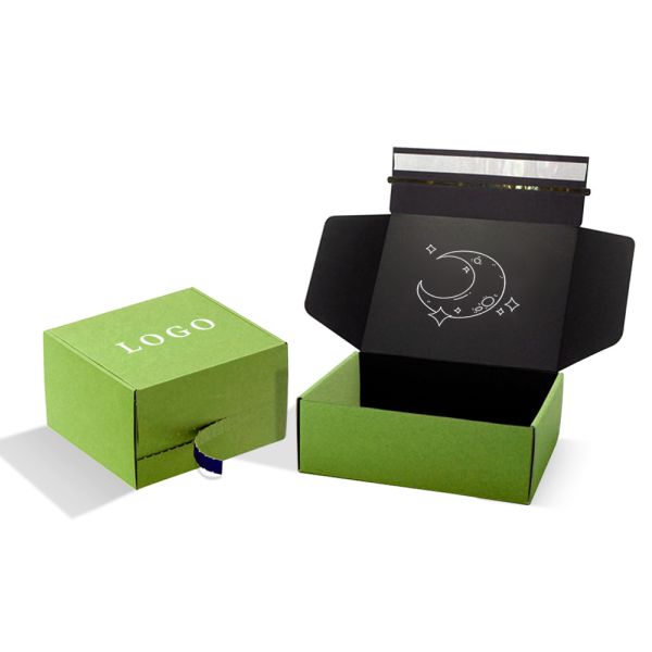 Логотип Печатный черный бумажный цип Отсоединяемый посылка Посылка почтовый ящик Упаковка для маскара