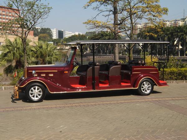 Real Estate Used Electric Vintage Cars Red Royal Buggy 11 Seats Passenger Golf Carts