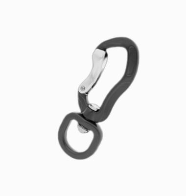 4KN Aluminum carabinier 7075 Quick Release Round Swivel Eye Carabiner Aluminum Snap Hook