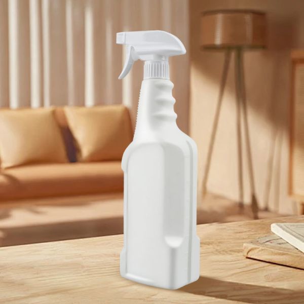 850ml HDPE Opaque Durable Corrosion Resistant Plastic White Trigger Spray Cleaning Bottles for Kitchen Car Flooring Toilet