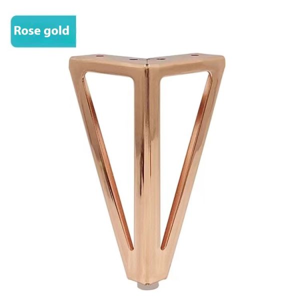 Wanjusheng Iron Feet TV Cabinet Metal Table Sofa Legs 15cm Triangular Design Matte Black Gold Furniture Legs