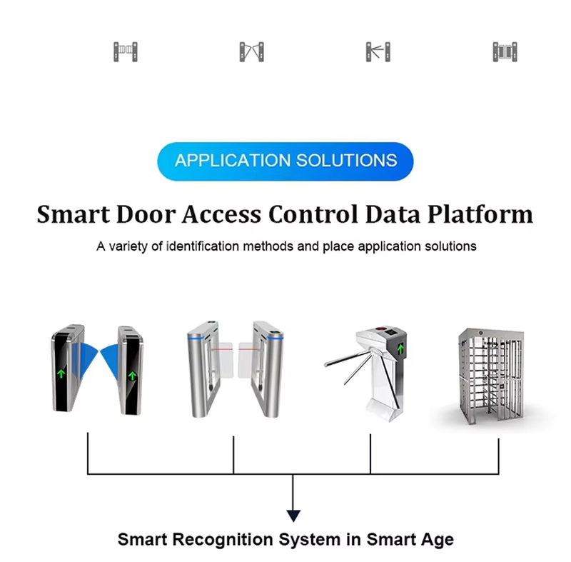Semi Automatic Tripod Turnstile Gate Face Recognition QR Code Scanner Pedestrian Access Control System for Stadium Factory