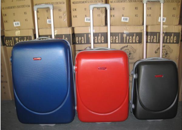 Fashionable ABS 2 Wheel Trolley Luggage , Zipper Framed Two Wheel Carry On Luggage