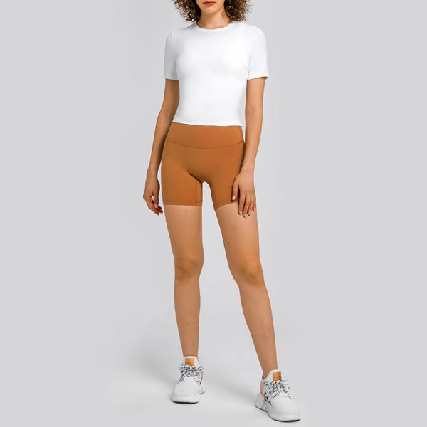 Women's Short Sleeve Crop Top Buttery Soft Stretch Breathable Quick Dry for Yoga