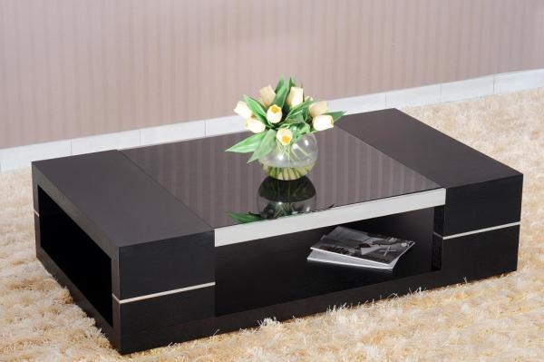 Wood Living Room Furniture,White,Black High Glossy Coffee Table,End Table,Cocktail Table,Side Table,Sofa Table