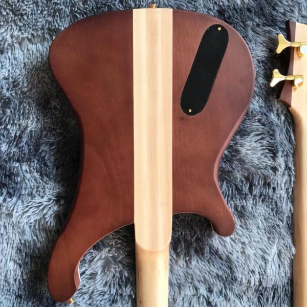 Custom Grand Rickenbacker Style 4 Strings Neck Through Body Electric Bass Guitar Carve Top Musical Instruments Factory