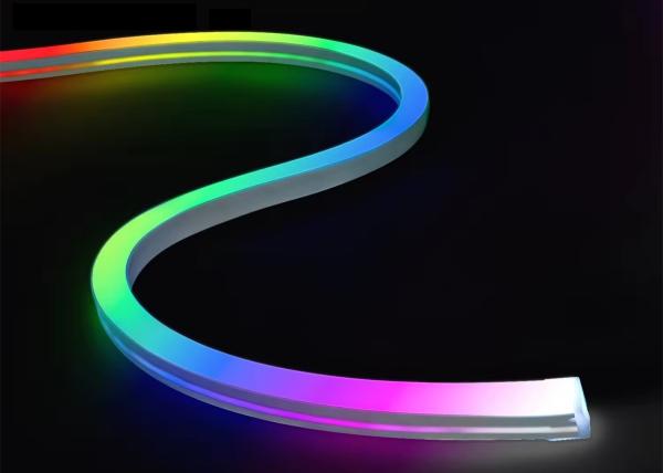 1616mm 24V IP67 étanche à l'eau Magie extérieure pleine couleur Rgbw personnalisé LED Signal à néon Flex LED Strip Lumières DMX Signal