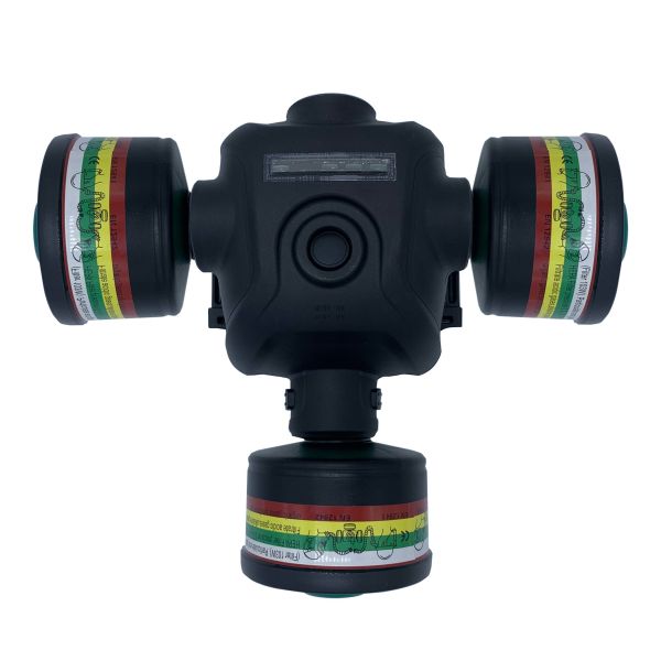 Industrial PAPR Blower Respirator with Triple HEPA Filter Canisters and 5000mAh Rechargeable Battery