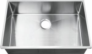 Évier de cuisine supérieur commercial d'acier inoxydable de bâti sans le robinet